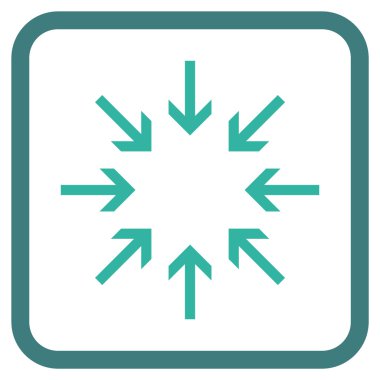 Basınç oklar bir çerçeve içinde simge vektör