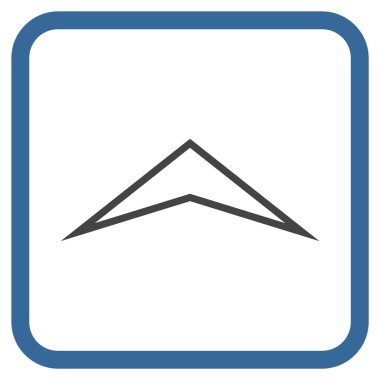 Vektör simgesi bir çerçeve içinde yukarı ok ucu