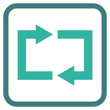 Exchange oklar bir çerçeve içinde simge vektör