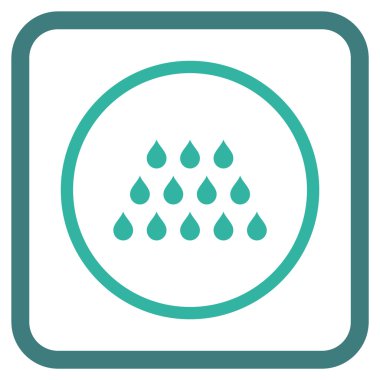 Damla vektör simgesi bir çerçeve içinde