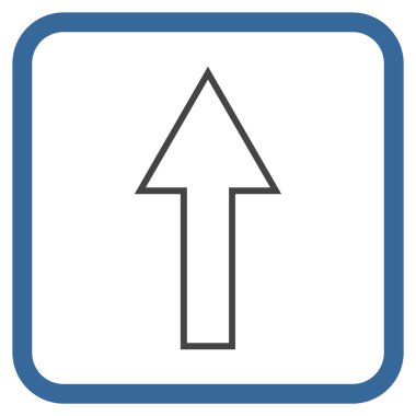 Vektör simgesi bir çerçeve içinde yukarı ok