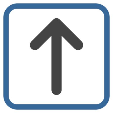 Vektör simgesi bir çerçeve içinde yukarı ok