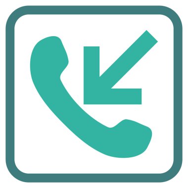 Gelen arama vektör simgesi bir çerçeve içinde