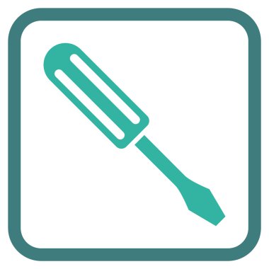 Tornavida vektör simgesi bir çerçeve içinde