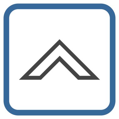 Vektör simgesi bir çerçeve içinde yukarı ok ucu