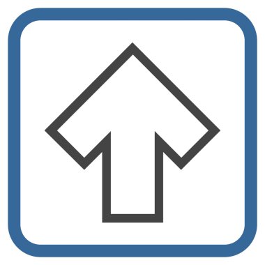 Vektör simgesi bir çerçeve içinde yukarı ok