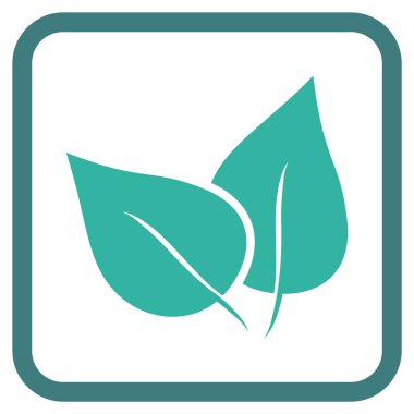 Flora Bitki vektör simgesi bir çerçeve içinde