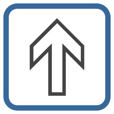 Vektör simgesi bir çerçeve içinde yukarı ok