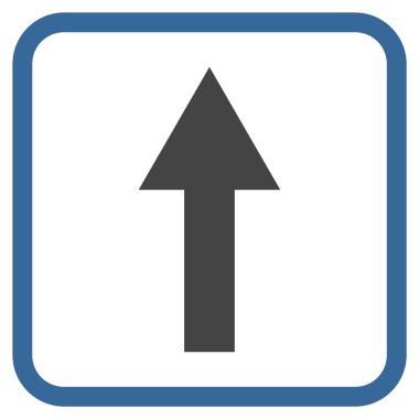 Vektör simgesi bir çerçeve içinde yukarı ok