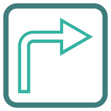 Doğru vektör simge bir çerçevede açmak