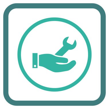 Onarım hizmeti vektör simgesi bir çerçeve içinde