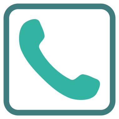 Telefon alıcı vektör simgesi bir çerçeve içinde