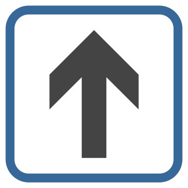 Vektör simgesi bir çerçeve içinde yukarı ok