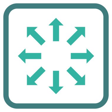 Oklar vektör simgesi bir çerçeve içinde patlayabilir