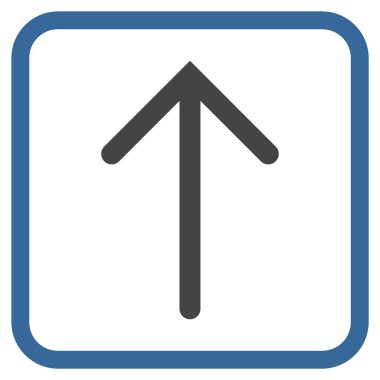 Vektör simgesi bir çerçeve içinde yukarı ok