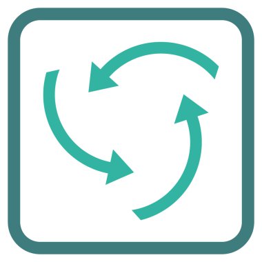 Oklar vektör simgesi bir çerçevede girdap