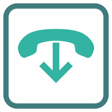 Vektör simgesi bir çerçeve içinde telefon asmak