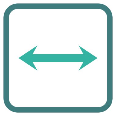 Yatay Çevir vektör simgesi bir çerçeve içinde