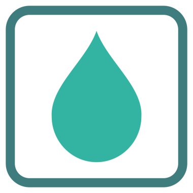 Damla vektör simgesi bir çerçeve içinde