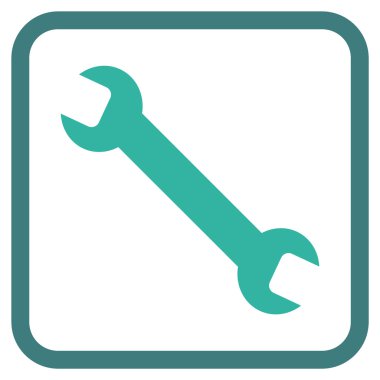 İngiliz anahtarı vektör simgesi bir çerçeve içinde