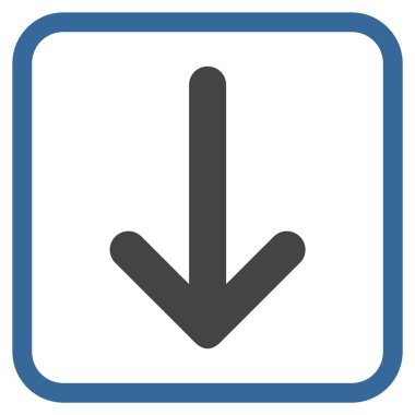 Vektör simgesi bir çerçeve içinde aşağı ok