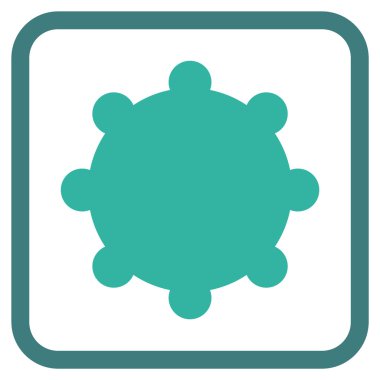 Dişli vektör simgesi bir çerçeve içinde