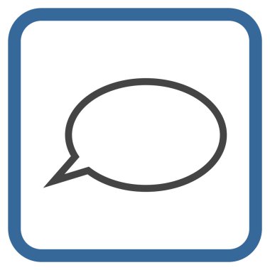 İpucu bulut vektör simgesi bir çerçeve içinde