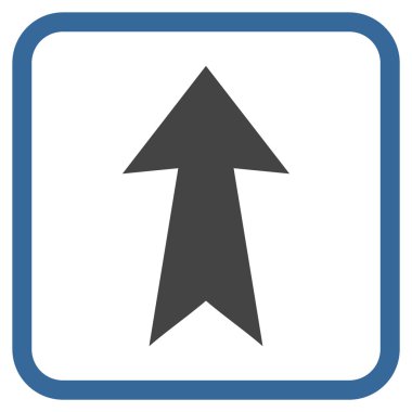 Vektör simgesi bir çerçeve içinde yukarı ok