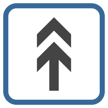 Vektör simgesi bir çerçeve içinde yukarı ok