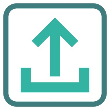 Vektör simgesi bir çerçeve içinde upload