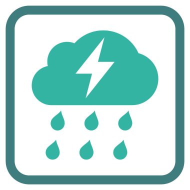 Fırtına vektör simgesi bir çerçeve içinde