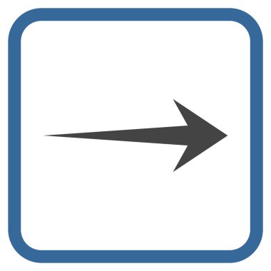 Ok sağ vektör simgesi bir çerçeve içinde