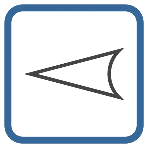 フレーム内の矢印左ベクトル アイコン — ストックベクタ
