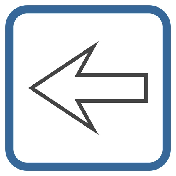 Icône vectorielle gauche dans un cadre — Image vectorielle