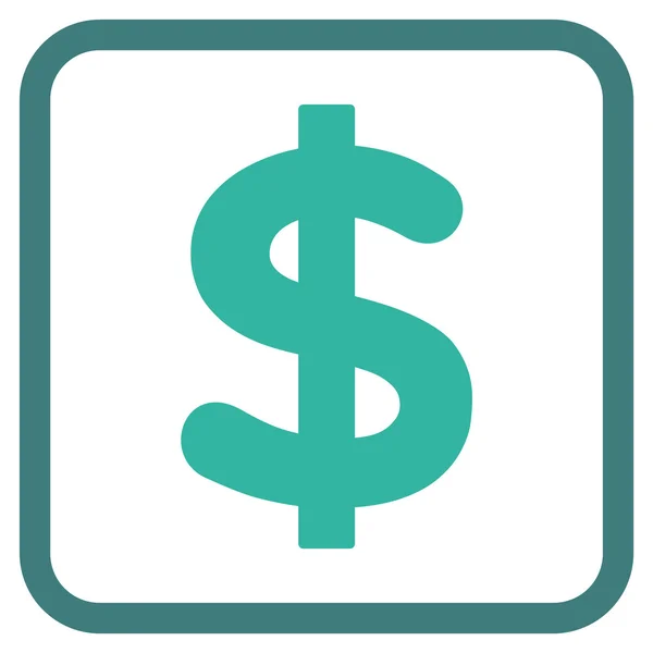 Dollar Vector Icon In een Frame — Stockvector