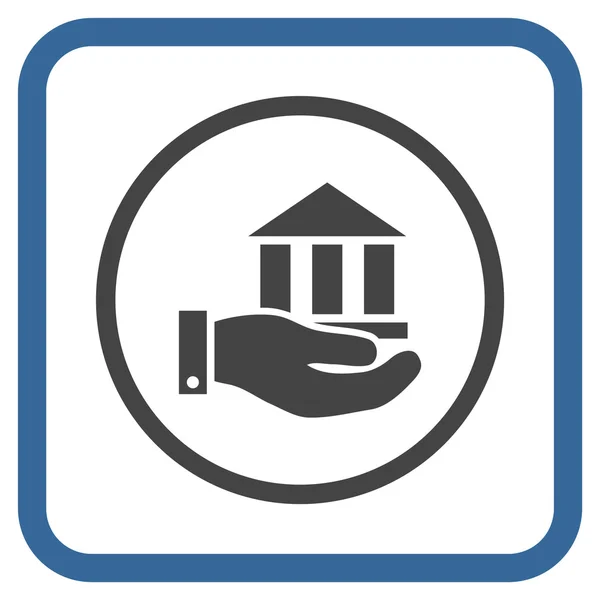 Vector pictogram van de dienst van de Bank In een Frame — Stockvector