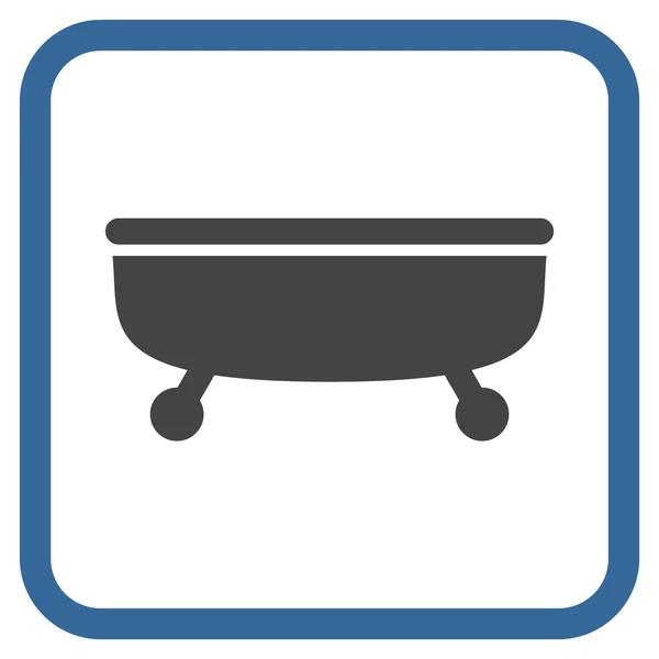 Badkuip Vector Icon In een Frame — Stockvector