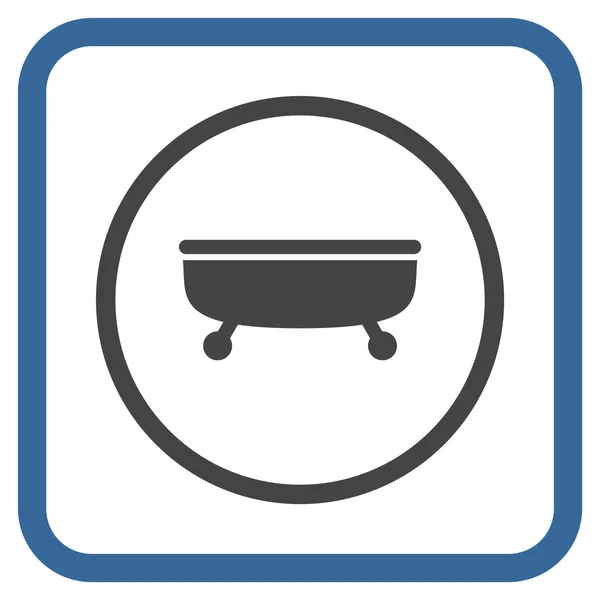Bañera Vector icono en un marco — Archivo Imágenes Vectoriales