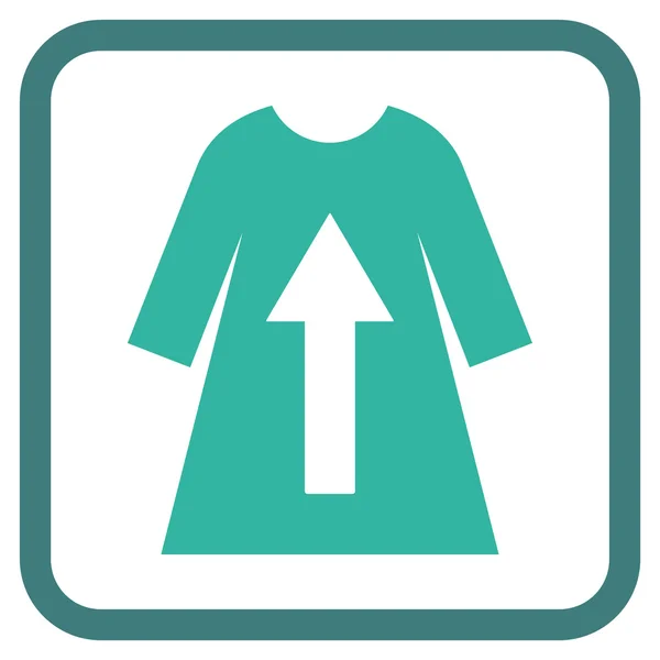 Décoller robe féminine vectoriel icône dans un cadre — Image vectorielle