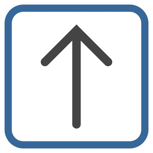 Pfeil nach oben Vektor-Symbol in einem Rahmen — Stockvektor