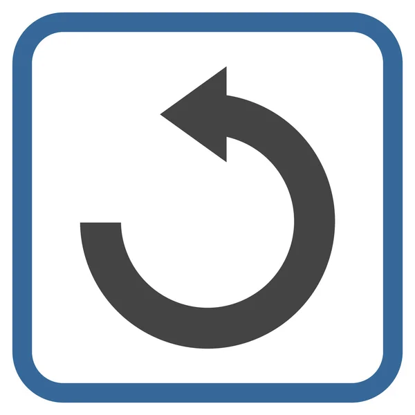 Gire el icono del vector izquierdo en un marco — Archivo Imágenes Vectoriales