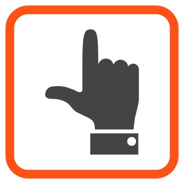 El işaretçisi vektör simgesi bir çerçeve içinde yukarı