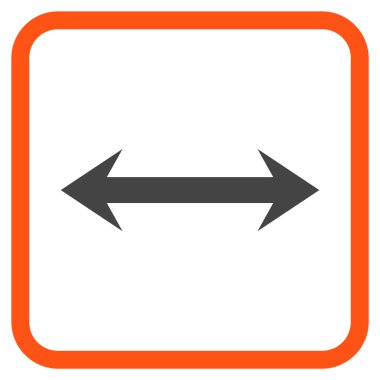 Yatay Çevir vektör simgesi bir çerçeve içinde