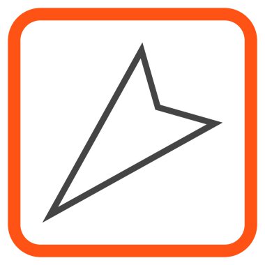 İşaretçi yaptı vektör simgesi bir çerçeve içinde aşağı