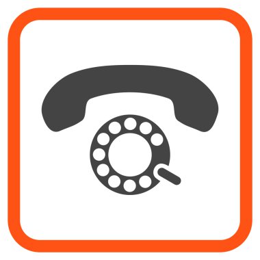 Darbeli aramayı vektör simgesi bir çerçeve içinde