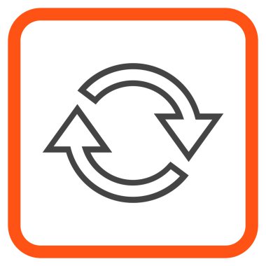 Oklar vektör simgesi bir çerçeve içinde yenileme