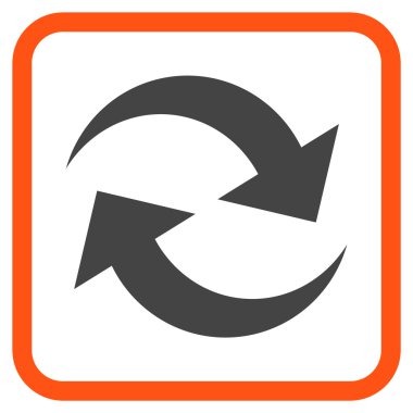 Oklar vektör simgesi bir çerçeve içinde yenileme