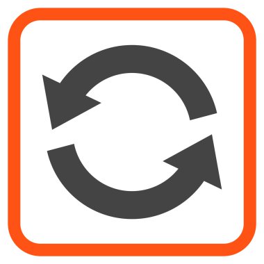 Vektör simgesi bir çerçeve içinde yenileme