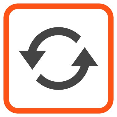 Oklar vektör simgesi bir çerçeve içinde yenileme