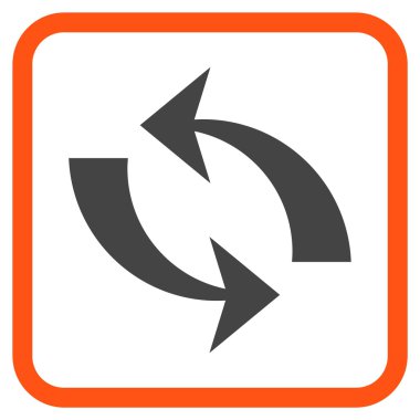 Vektör simgesi bir çerçeve içinde yenileme